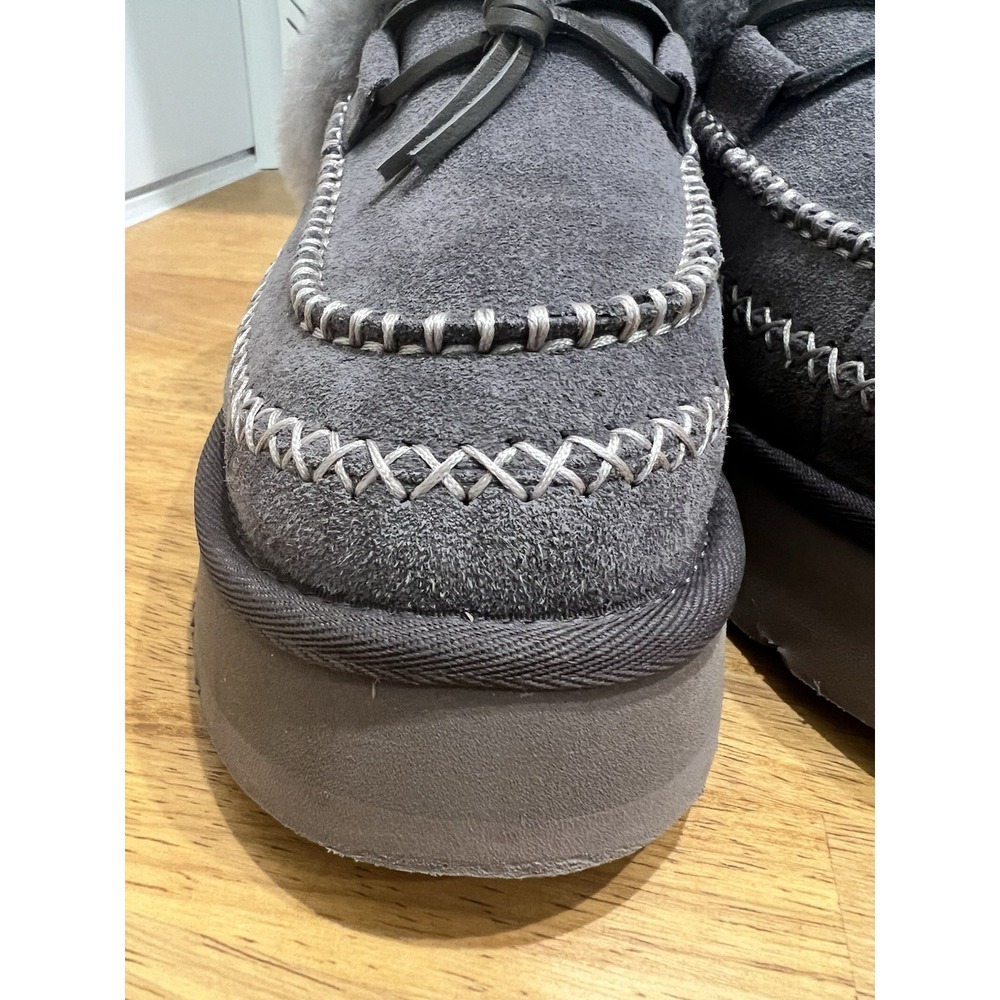 Uggs Disquette Alpine Slipper Women's Size 8 Thunder Cloud Slip On Platform - Picture 4 of 14